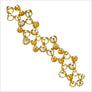 Icona Golden Quartz & Pearl Double Row Bracelet in Sterling Silver