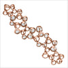 Icona Pearl & Diamond Bracelet in Sterling Silver Plated with Rose Gold
