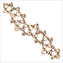 Icona Rock Crystal, Pearl & Diamond Bracelet in Sterling Silver Plated with Rose Gold