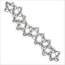 Icona Rock Crystal & Pearl Double Row Bracelet in sterling silver plated with rhodium