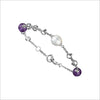 Icona Amethyst & Pearl Bracelet in Sterling Silver
