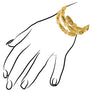 Sahara Honey Quartz Wrap Bracelet in Sterling Silver plated with 18k Yellow Gold