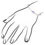 Lolita Amethyst Bangle in Sterling Silver