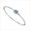 Lolita Blue Topaz & Diamond Bangle in Sterling Silver