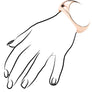 Sahara White Agate Cuff in Sterling Silver plated with 18k Rose Gold
