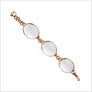 Sahara White Agate Bracelet in Sterling Silver plated in 18k Rose Gold