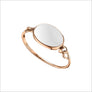Sahara White Agate Bracelet in Sterling Silver plated with 18k Rose Gold