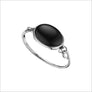 Sahara Black Agate Bracelet in Sterling Silver - B267-S1-BAG