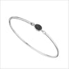 Lolita Black Pave Diamond Bangle in Sterling Silver