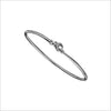 Linked By Love Sterling Silver Diamond Bangle
