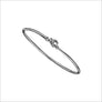 Linked By Love Sterling Silver Diamond Bangle
