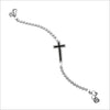 Diamanté Cross Charm Bracelet in Sterling Silver 348