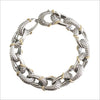 Ricamo Sterling Silver & 18k Yellow Gold Plated Bracelet