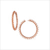 Icona Large Hoop Earrings in Sterling Silver plated with 18k Rose Gold