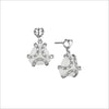Spirit White Onyx & Diamond Earrings in Sterling Silver