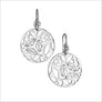 Medallion Rock Crystal Small Earrings in Sterling Silver