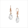 Icona Rock Crystal & Diamond Drop Earrings in Sterling Silver Plated with 18k Rose Gold