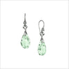 Icona Green Amethyst Drop Earrings in Sterling Silver