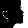 Icona Light Green Amethyst Drop Earrings in Sterling Silver