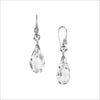 Icona Rock Crystal Tear Drop Earrings in Sterling Silver