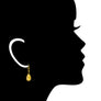 Icona Golden Quartz Drop Earrings in Sterling Silver plated with 18k Yellow Gold