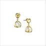 Icona Rock Crystal Earrings in Sterling Silver plated in 18k Gold