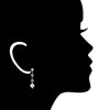 Icona Pearl & Diamond Dangle Earrings in Sterling Silver