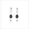 Icona Smoky Quartz Dangle Earrings in Sterling Silver