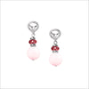 Icona Morganite and Garnet Drop Earrings in Sterling Silver
