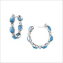 Lolita Blue Topaz Hoop Earrings in Sterling Silver