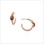 Lolita Smoky Quartz Hoop Earrings in Sterling Silver plated with 18k Rose Gold