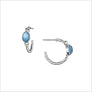 Lolita Blue Topaz Hoop Earrings in Sterling Silver
