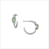 Lolita Green Amethyst Hoop Earrings in Sterling Silver