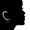 Lolita Amethyst & Diamond Hoop Earrings in Sterling Silver Plated with 18k Rose Gold