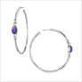Lolita Amethyst Hoop Earrings in Sterling Silver
