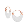 Sahara White Agate Earrings in Sterling Silver plated with 18k Rose Gold