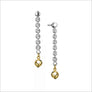 Diamanté 18K Gold Plated & Sterling Silver Earrings