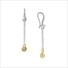 Diamanté 18K Gold & Sterling Silver Dangle Earrings