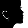 Diamanté Turquoise Dangle Earrings in Sterling Silver