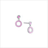Eterno 18K White Gold & Pink Sapphire Earrings