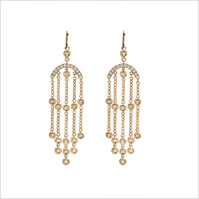 Eterno 18K Yellow Gold & Diamond Earrings