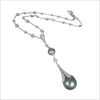 Couture 18K White Gold & Tahitian Pearl Necklace with Diamonds