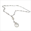 Couture 18K White Gold & Pearl Necklace with Diamonds