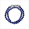 Men's Centauro Blue Lapis Double Wrap 6mm Bead Bracelet