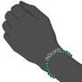 Men's Centauro Malachite 8mm Bead Bracelet