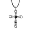 Men's Centauro Sterling Silver & Black Onyx Cross Pendant