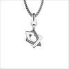 Men's Centauro Small Sterling Silver Star of David Pendant