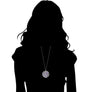 Medallion Amethyst Large Pendant in Sterling Silver