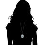 Medallion Blue Topaz Large Pendant in Sterling Silver