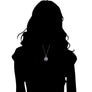 Medallion Amethyst & Diamond Small Pendant in Sterling Silver